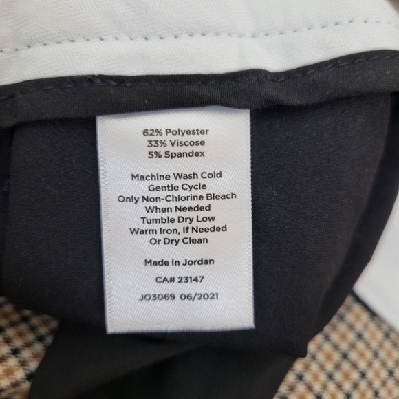 Talbots High Waist Hampshire Ankle Pant Size 18W Tan Houndstooth Check Straight - Picture 12 of 12